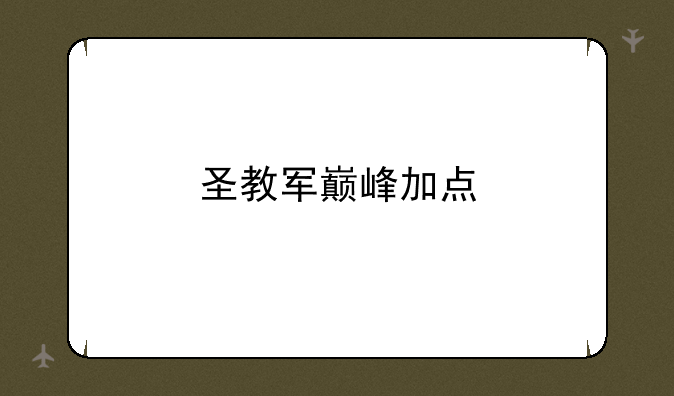 圣教军巅峰加点