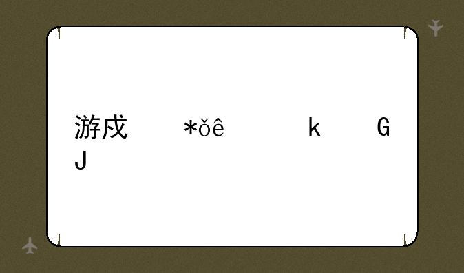 游戏花了多少钱