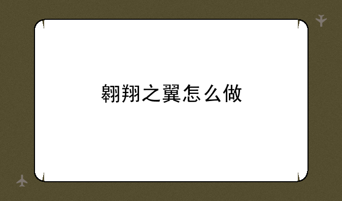 翱翔之翼怎么做