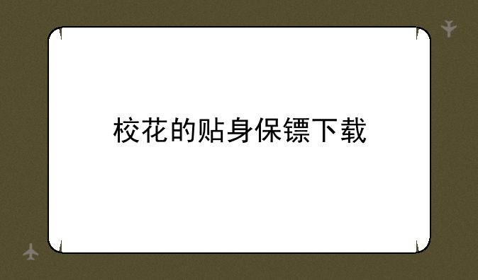 校花的贴身保镖下载
