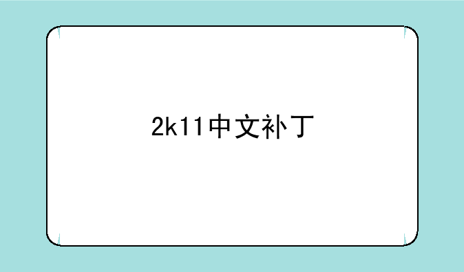 2k11中文补丁