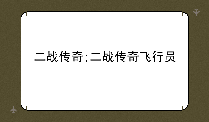 二战传奇;二战传奇飞行员
